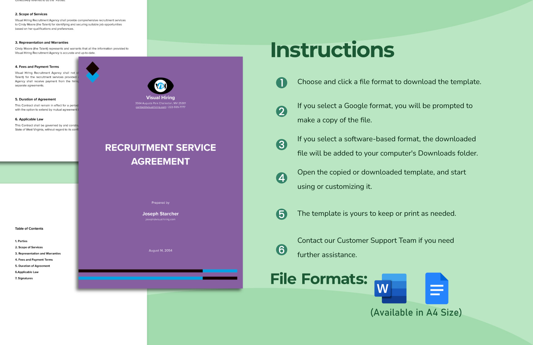 Recruitment Agency Agreement Contract Template