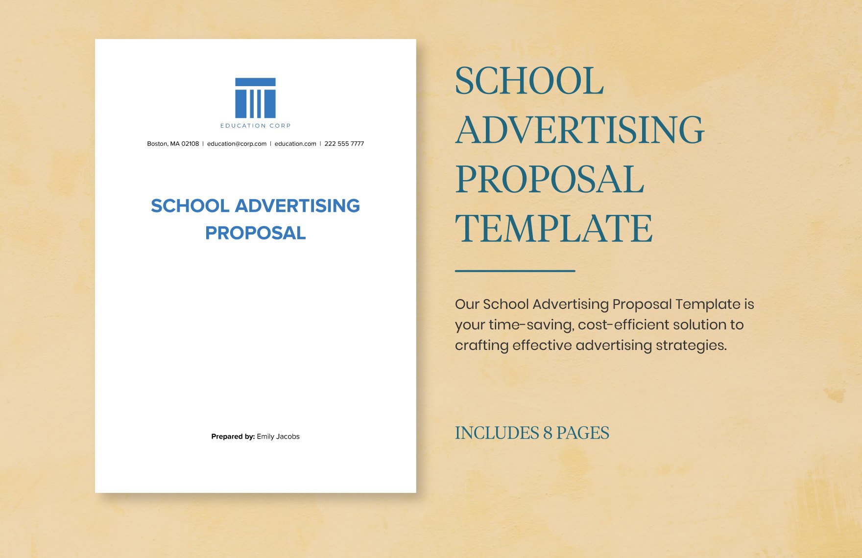 School Advertising Proposal Template
