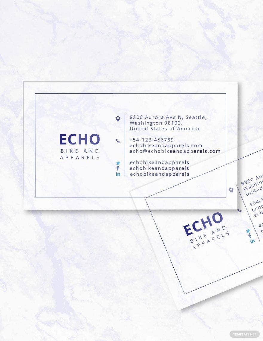 Minimal Transparent Business Card Template