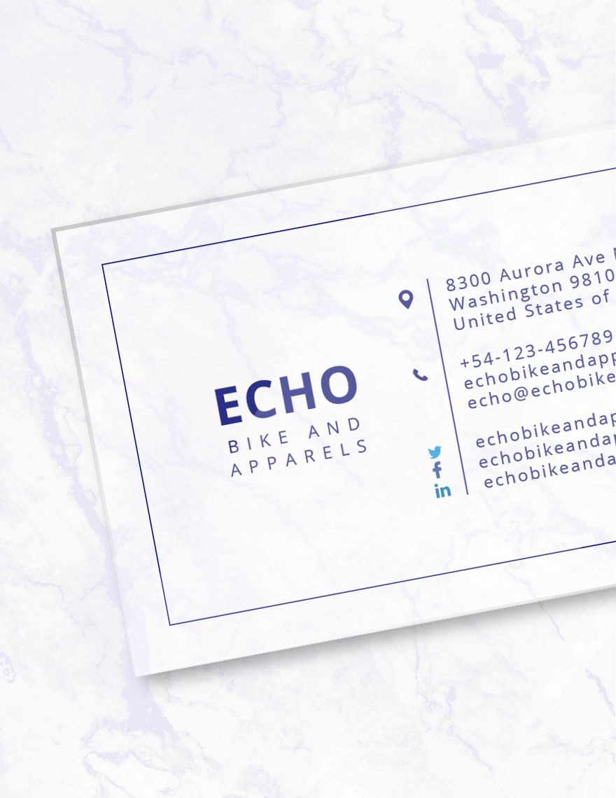 Minimal Transparent Business Card Template