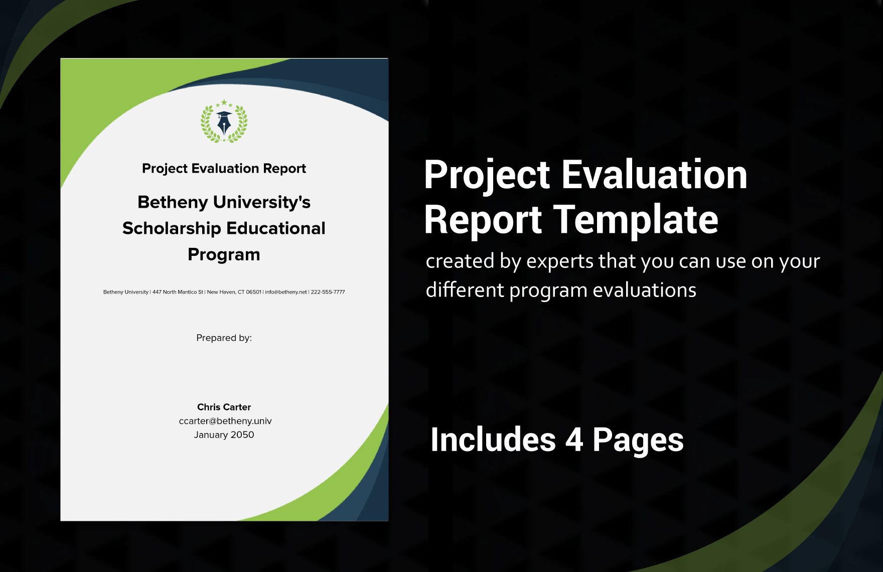 Project Evaluation Report Template