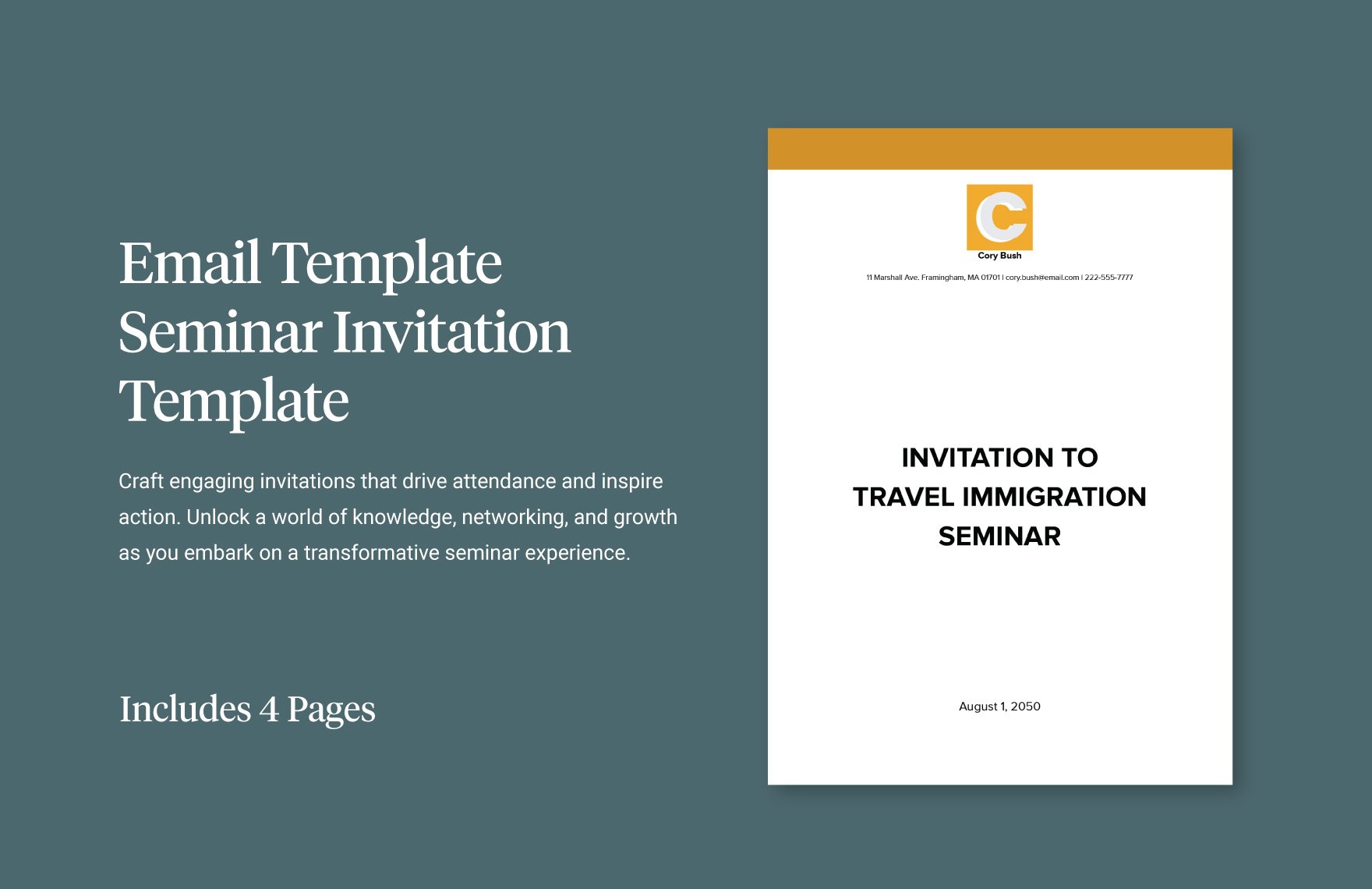 Email Template Seminar Invitation Template