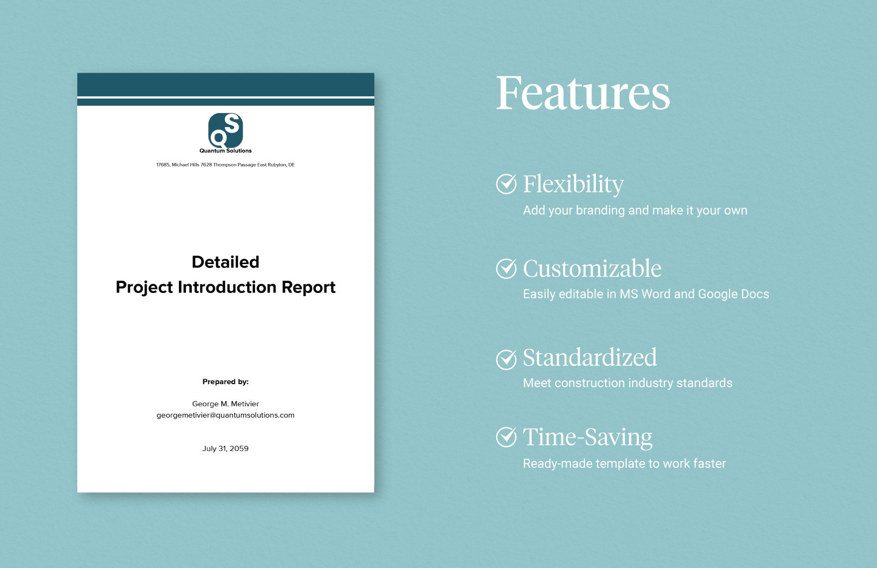 Detailed Project Introduction Report Template