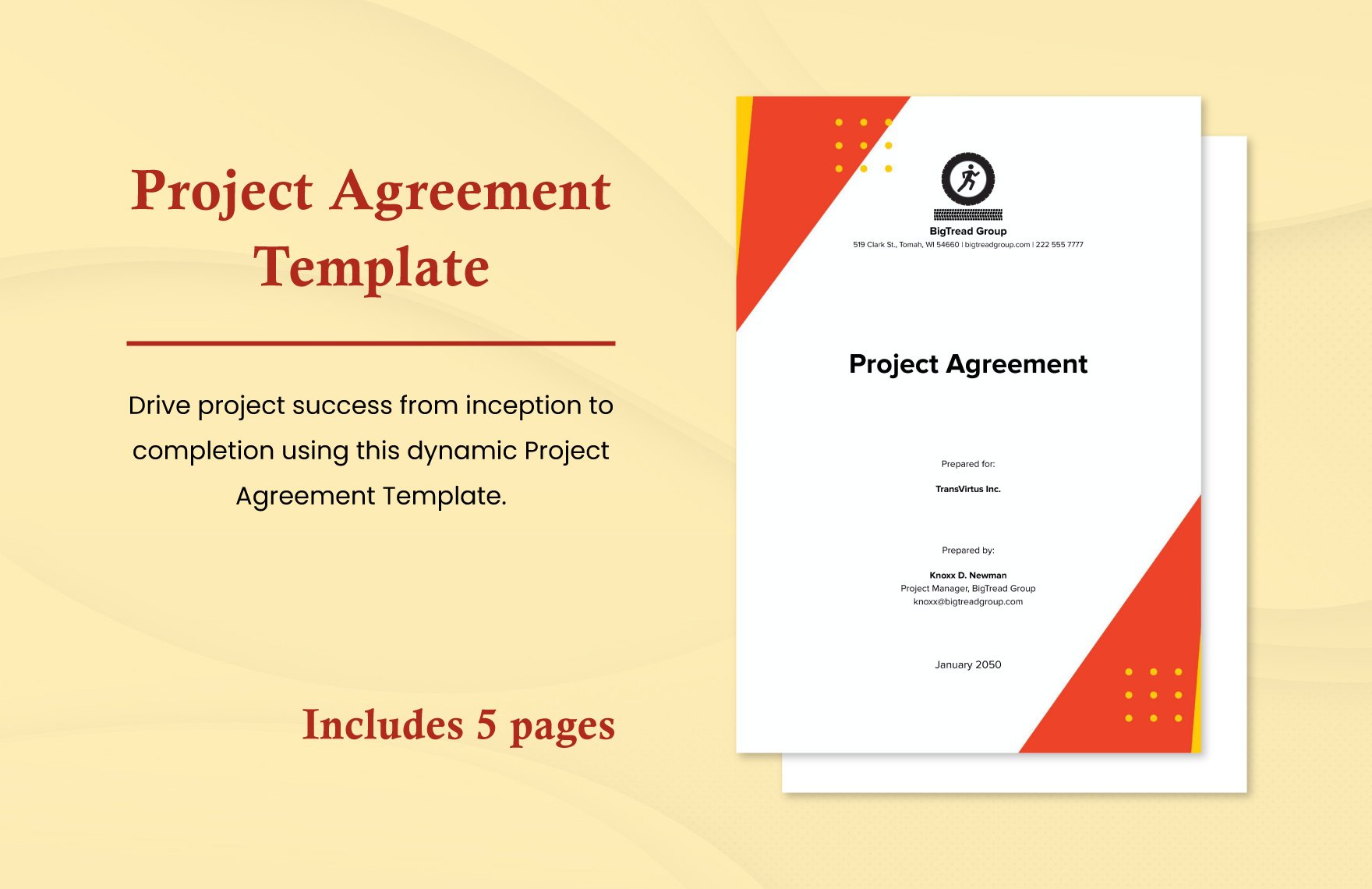 Project Agreement Template