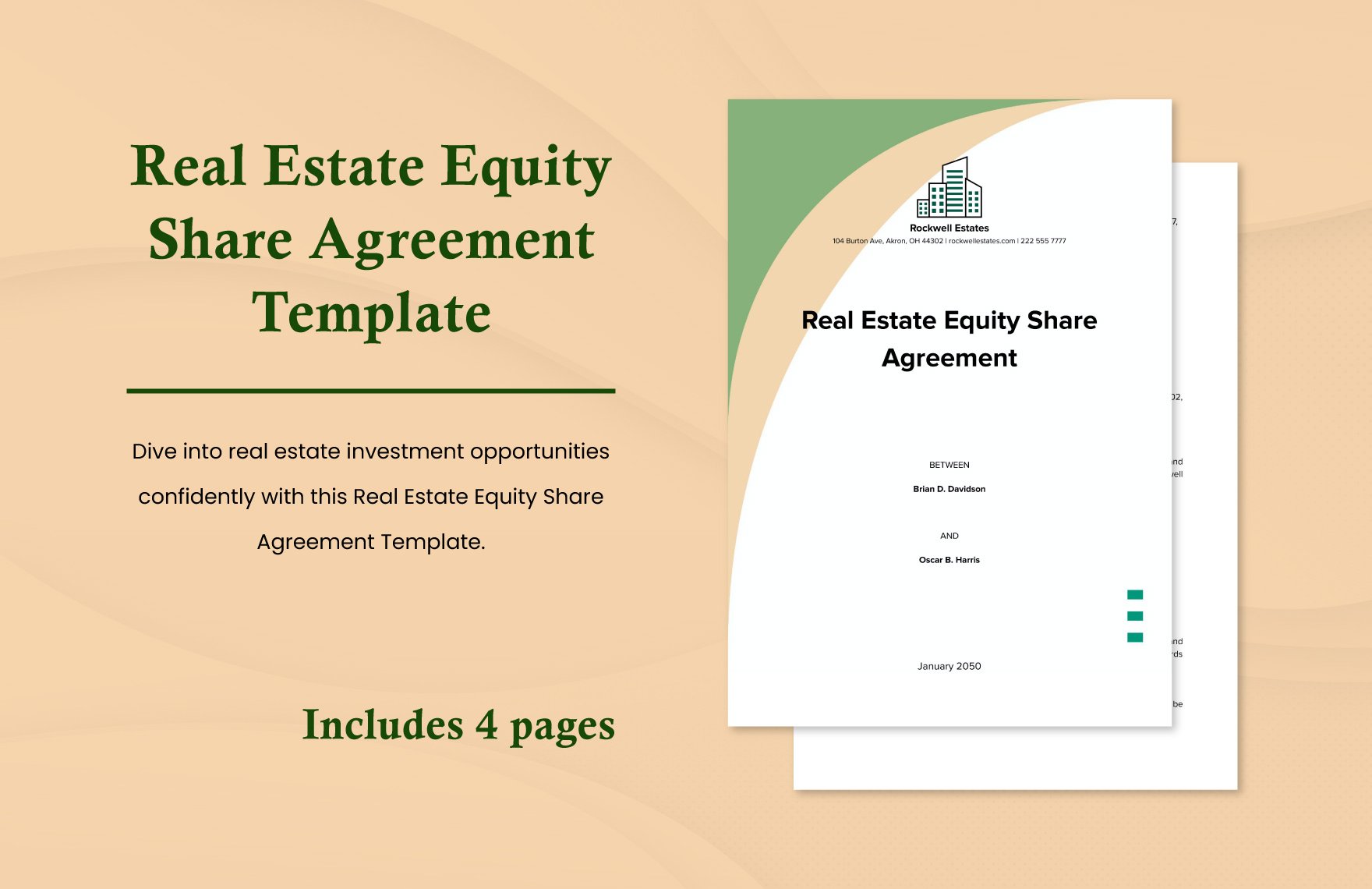 Real Estate Equity Share Agreement Template