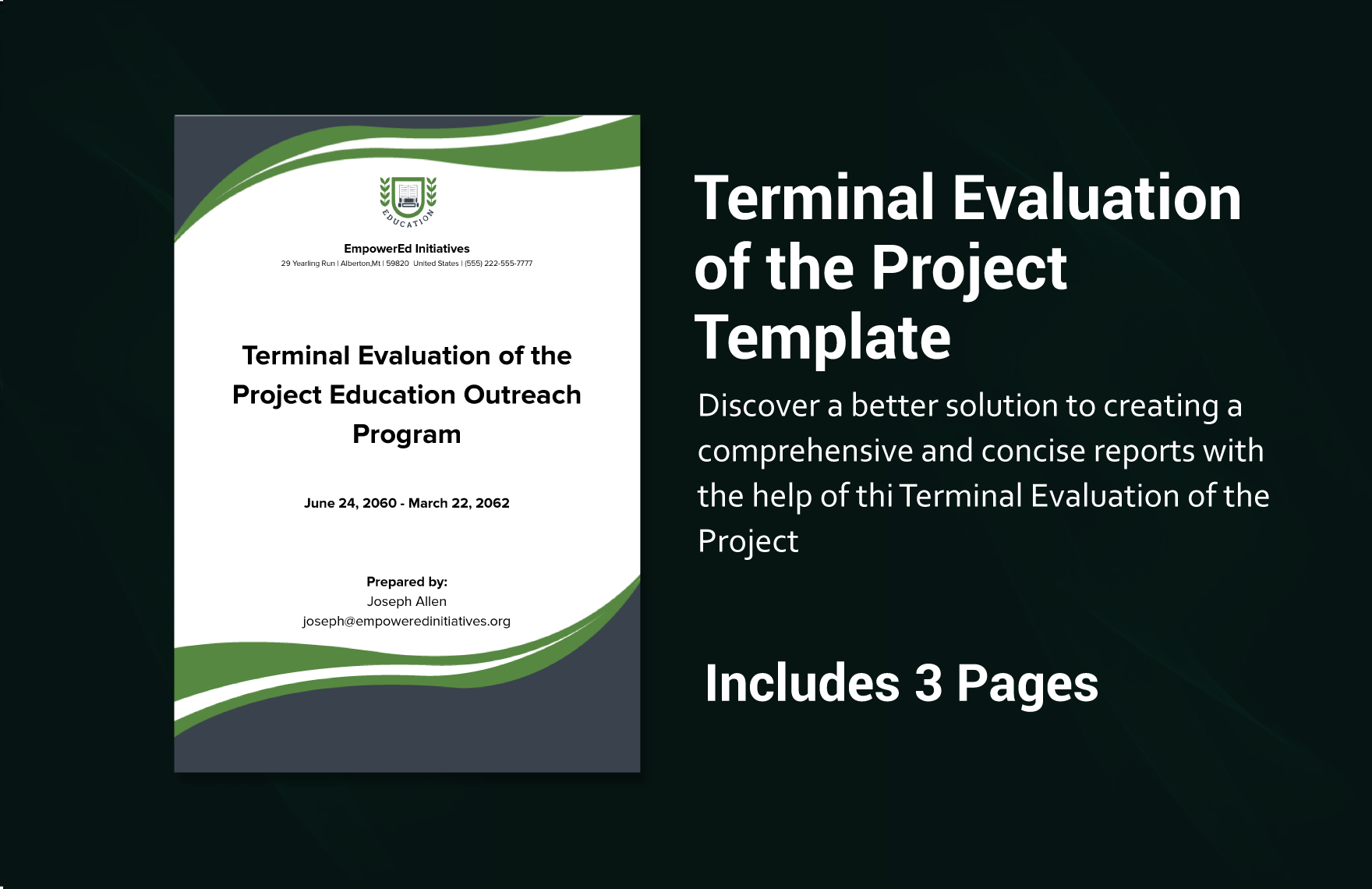 Terminal Evaluation of the Project Template