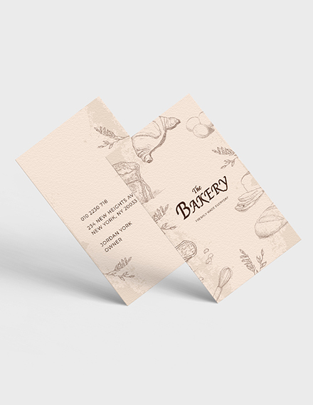 Free Simple Bakery Business Card Template - Illustrator, PSD | Template.net