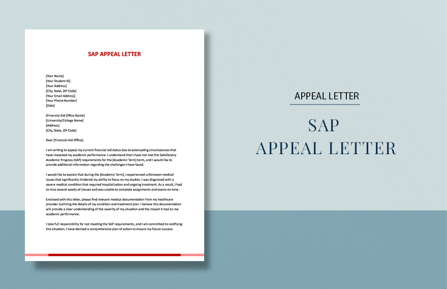 Sap Appeal Letter in Word, Google Docs, Apple Pages