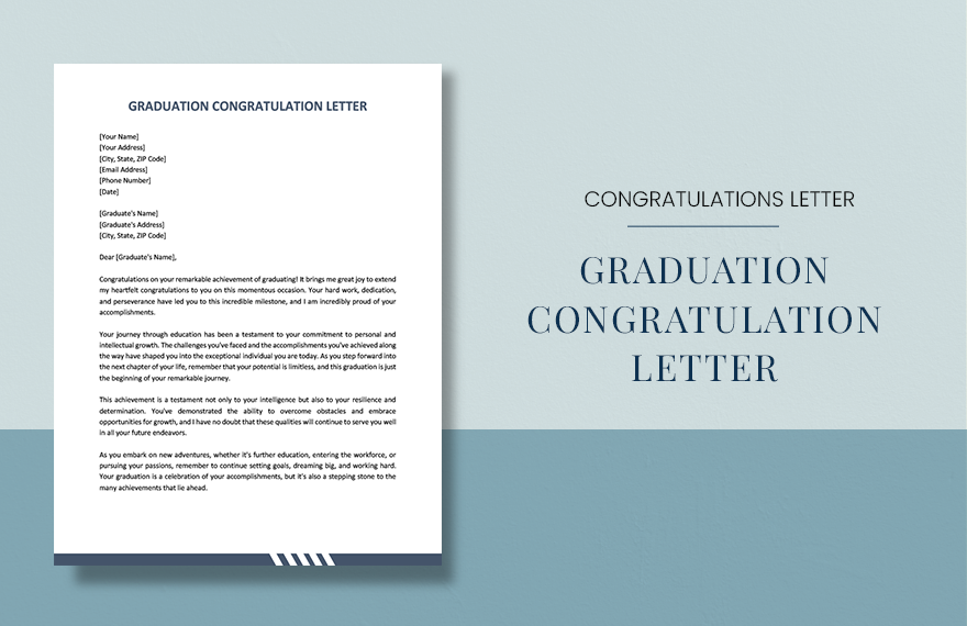 Graduation Congratulations Letter in Word, Google Docs, PDF, Apple Pages