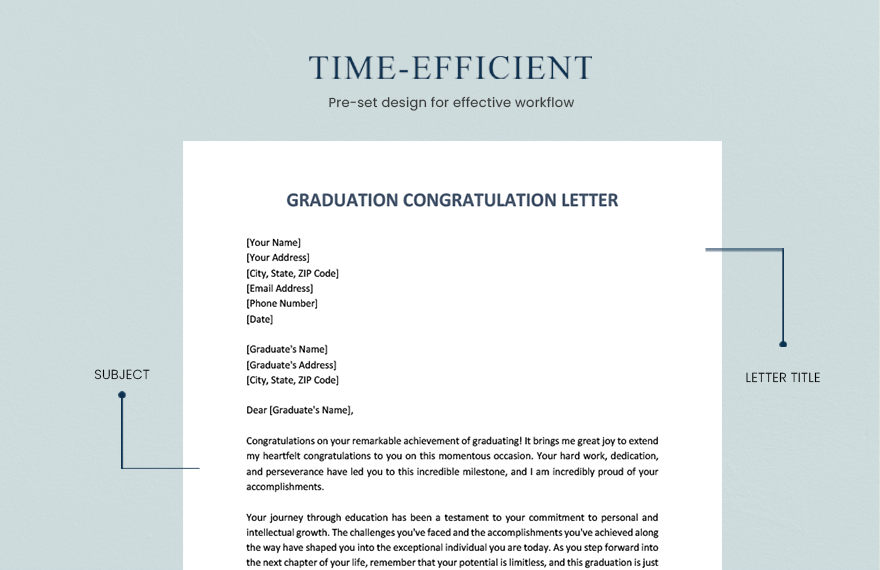 Graduation Congratulations Letter