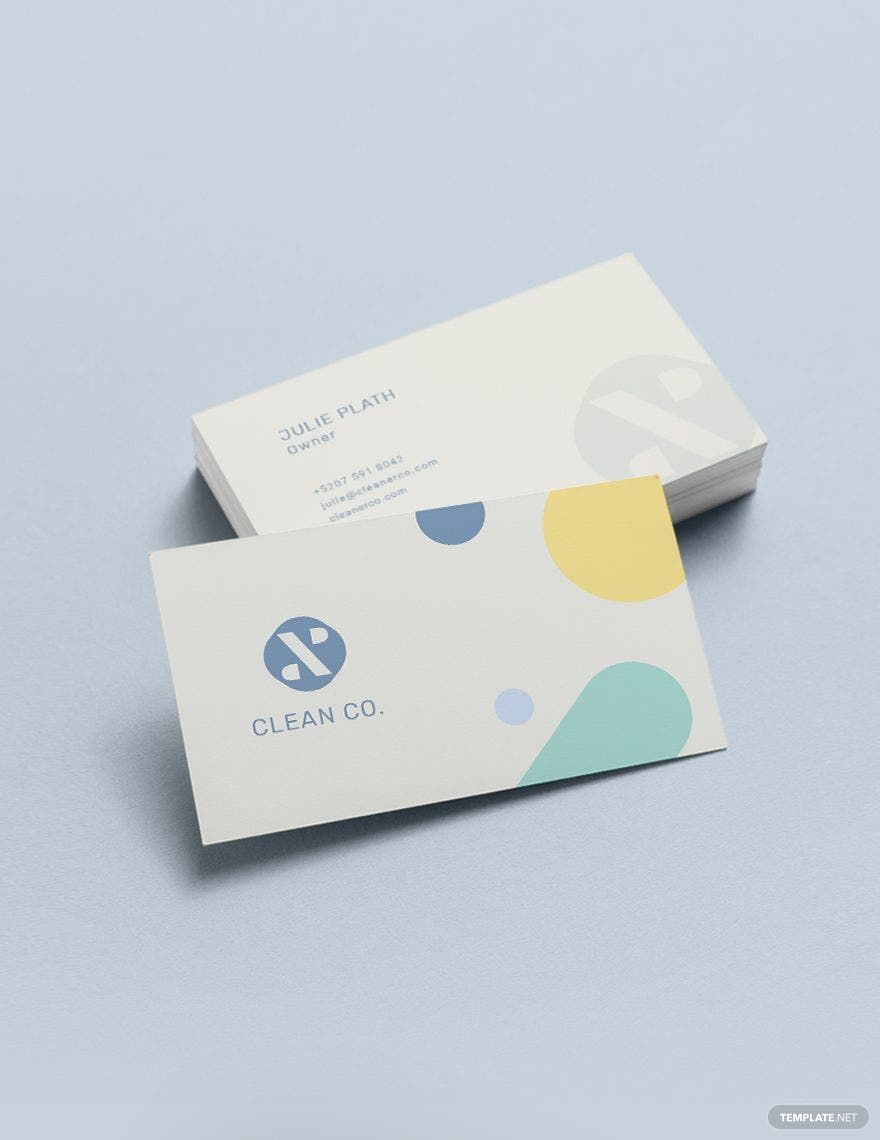 Commercial Cleaning Service Business Card Template