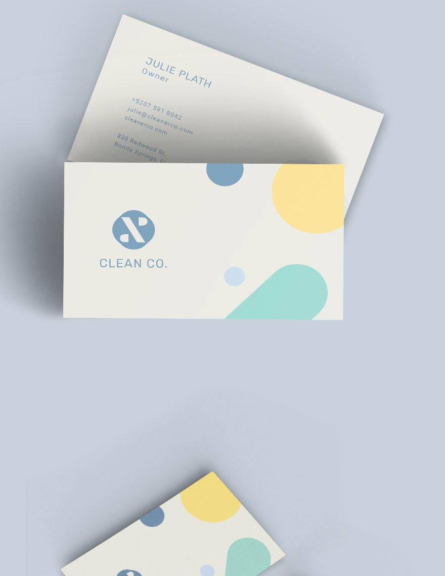 Commercial Cleaning Service Business Card Template