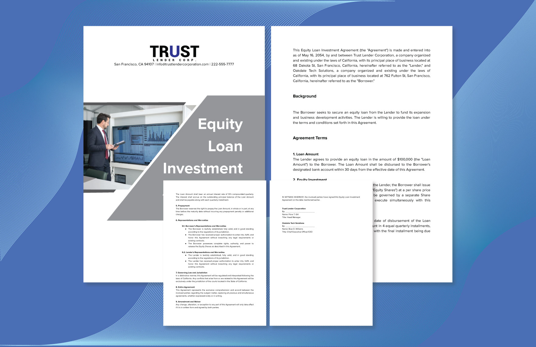 Equity Loan Investment Agreement Template