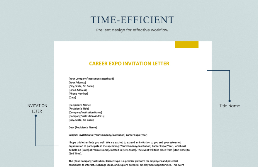 Career Expo Invitation Letter