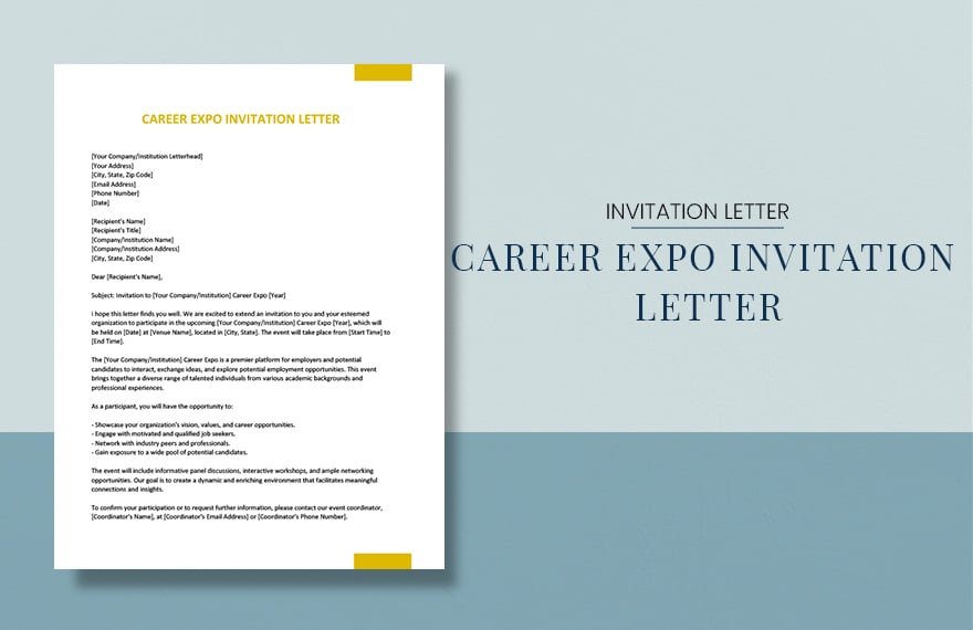 Career Expo Invitation Letter