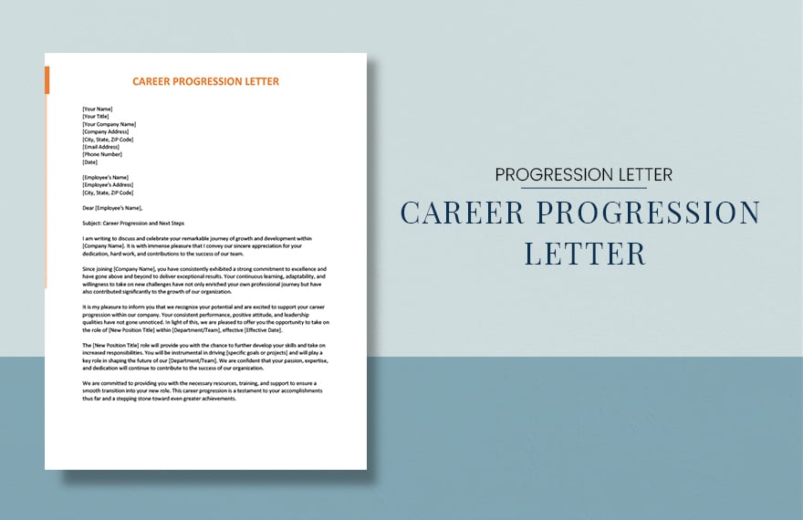 Career progression letter
