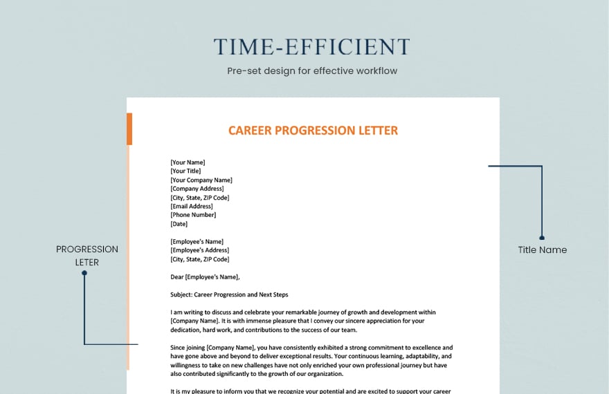 Career progression letter