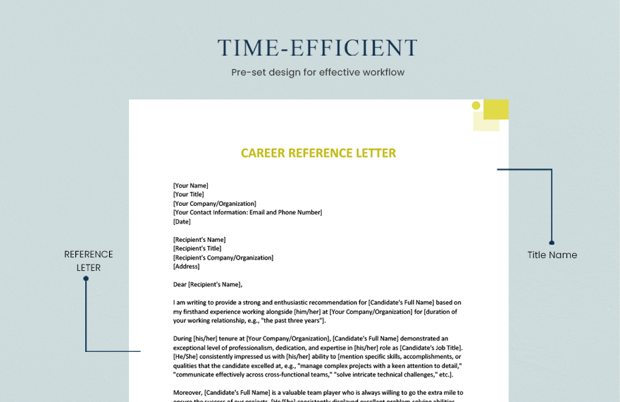 Career Reference Letter
