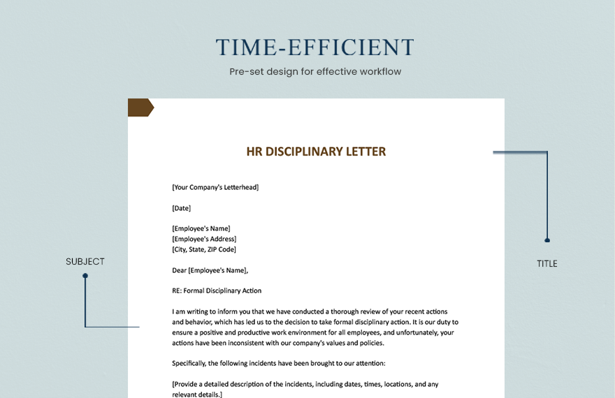 HR Disciplinary Letter