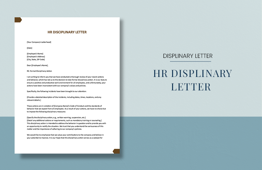Free HR Disciplinary Letter