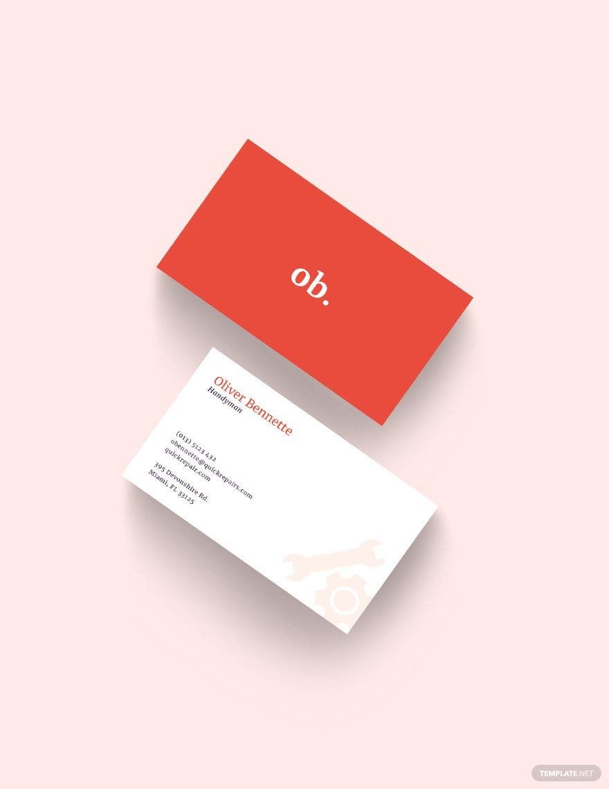 Creative Handyman Business Card Template