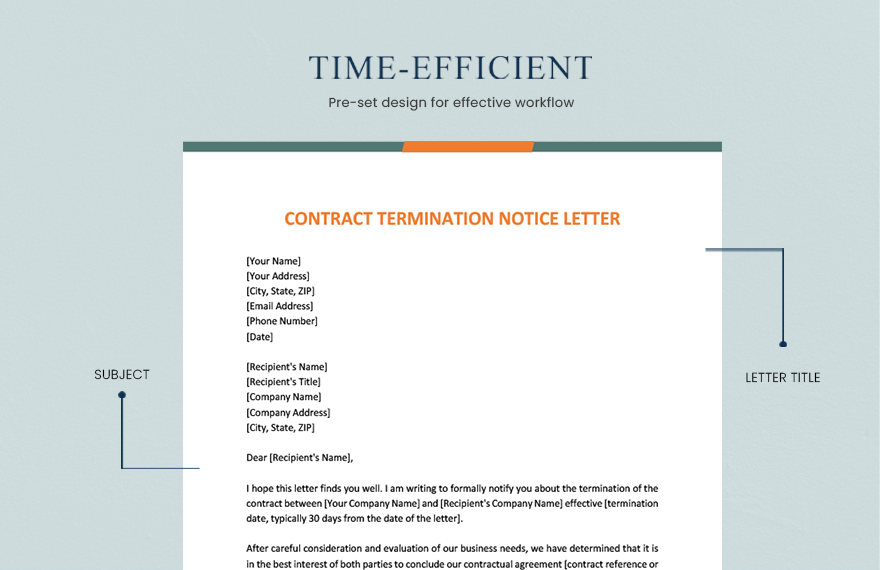 Contract Termination Notice Letter