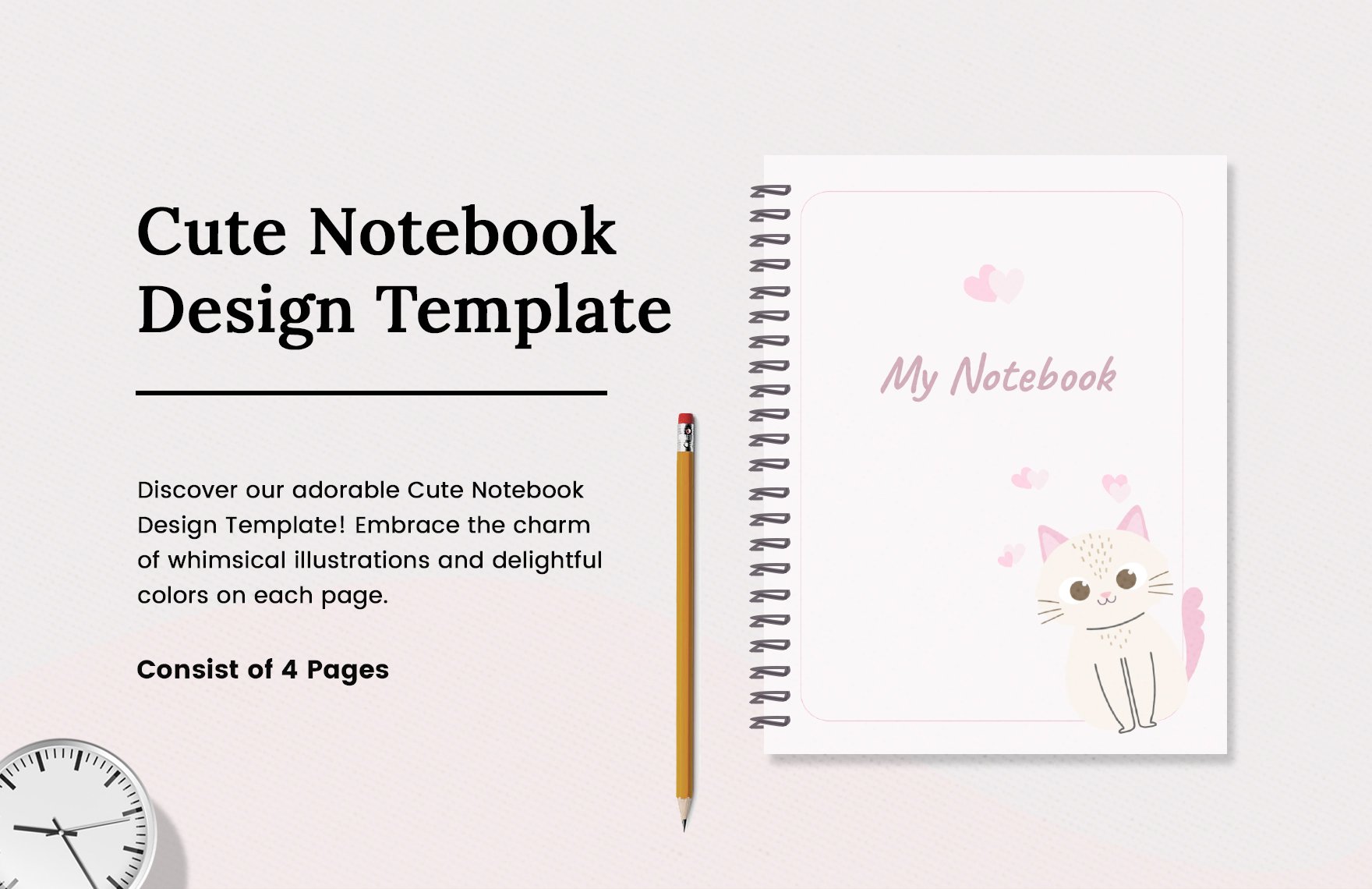 Cute Notebook Design Template in Word, Google Docs, PDF