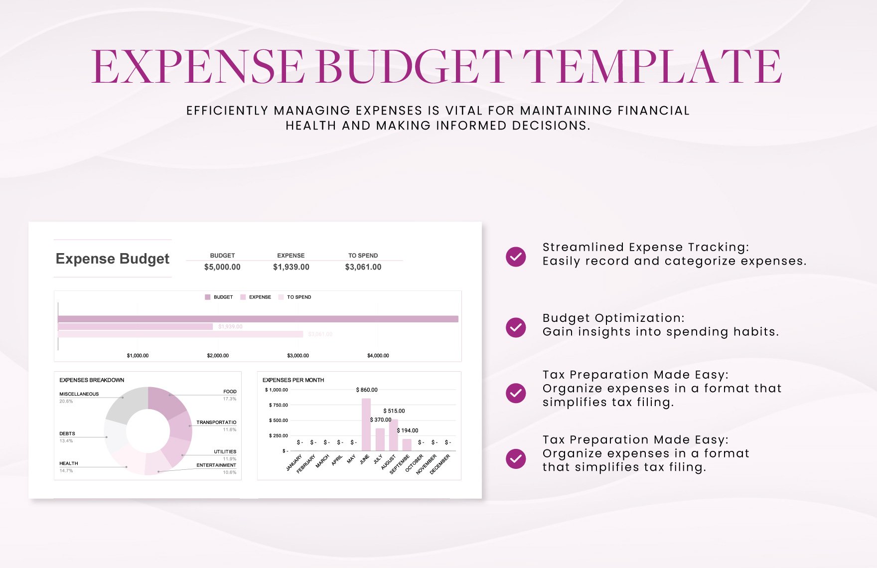 Expense Budget Template