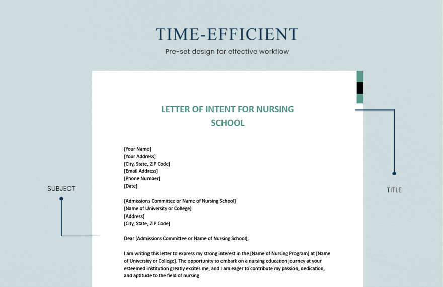 Letter Of Intent For Nursing School