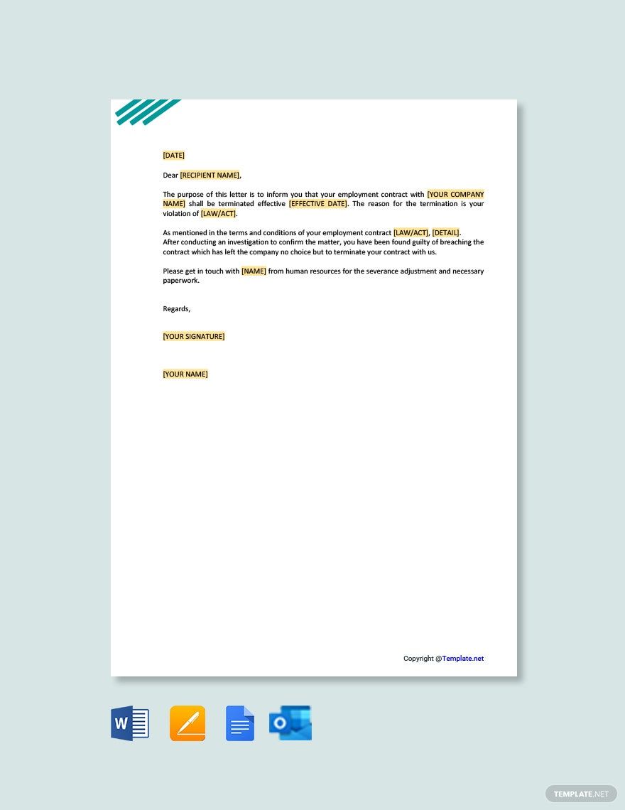 Employment Contract Termination Letter