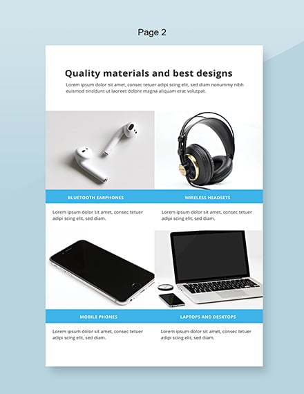 Free Product Catalog Template 
