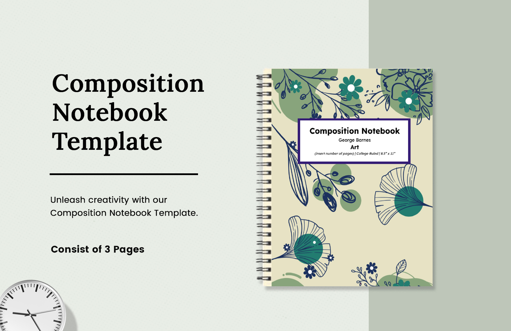 Composition Notebook Template