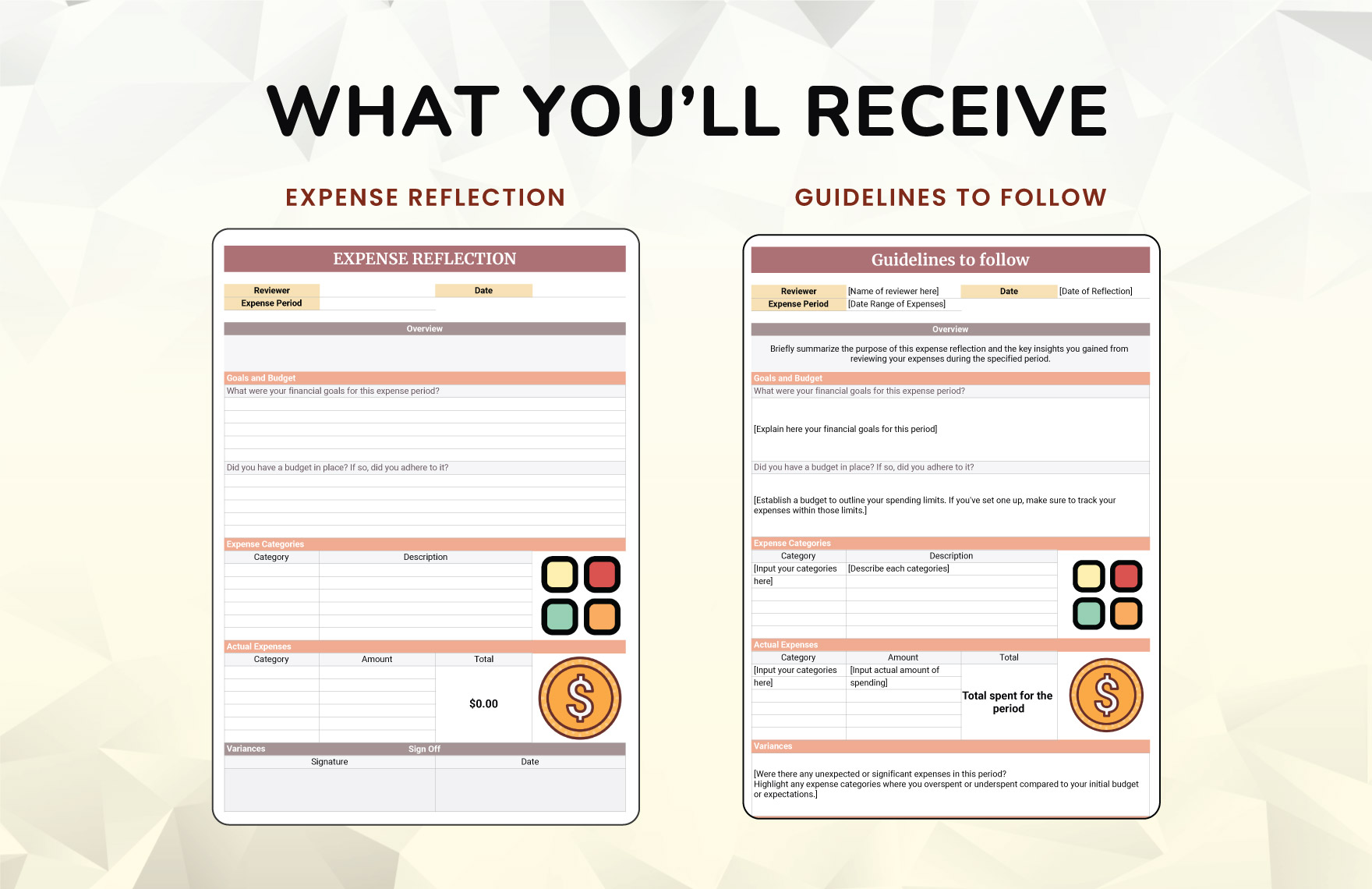 Expense Reflection Template