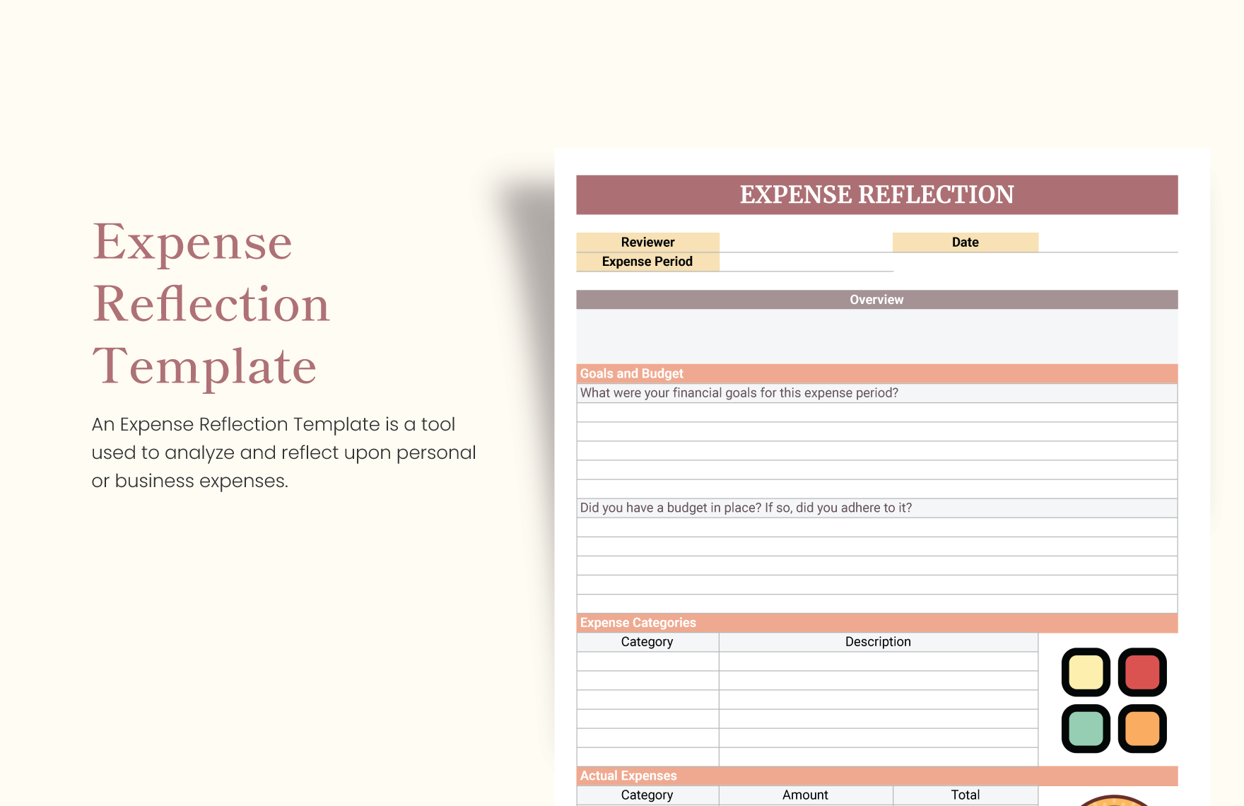 Expense Reflection Template