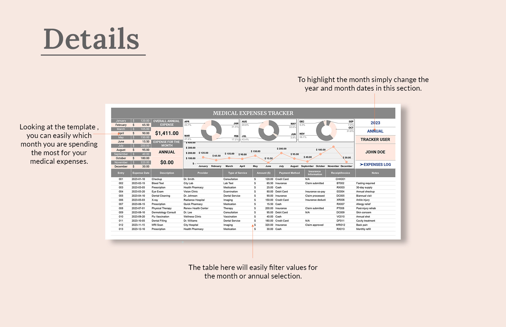 Medical Expenses Tracker Template