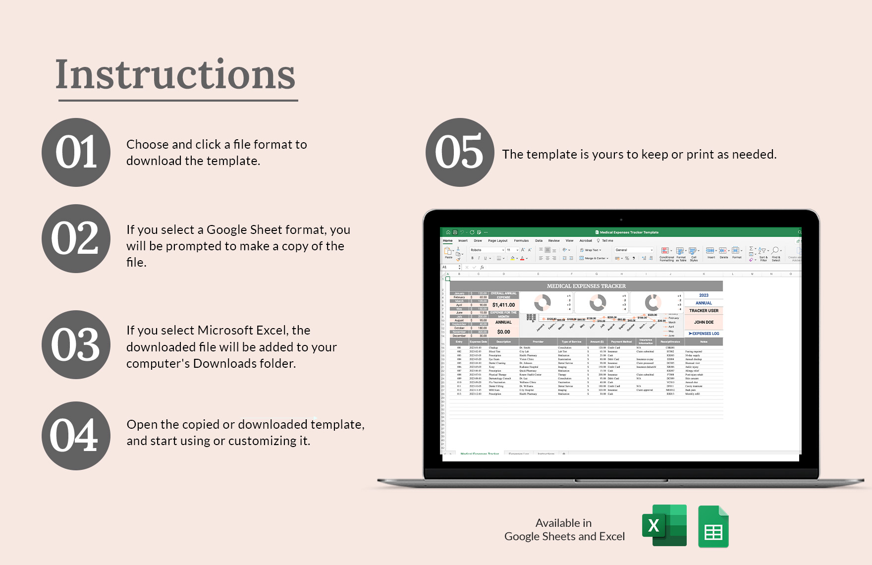 Medical Expenses Tracker Template