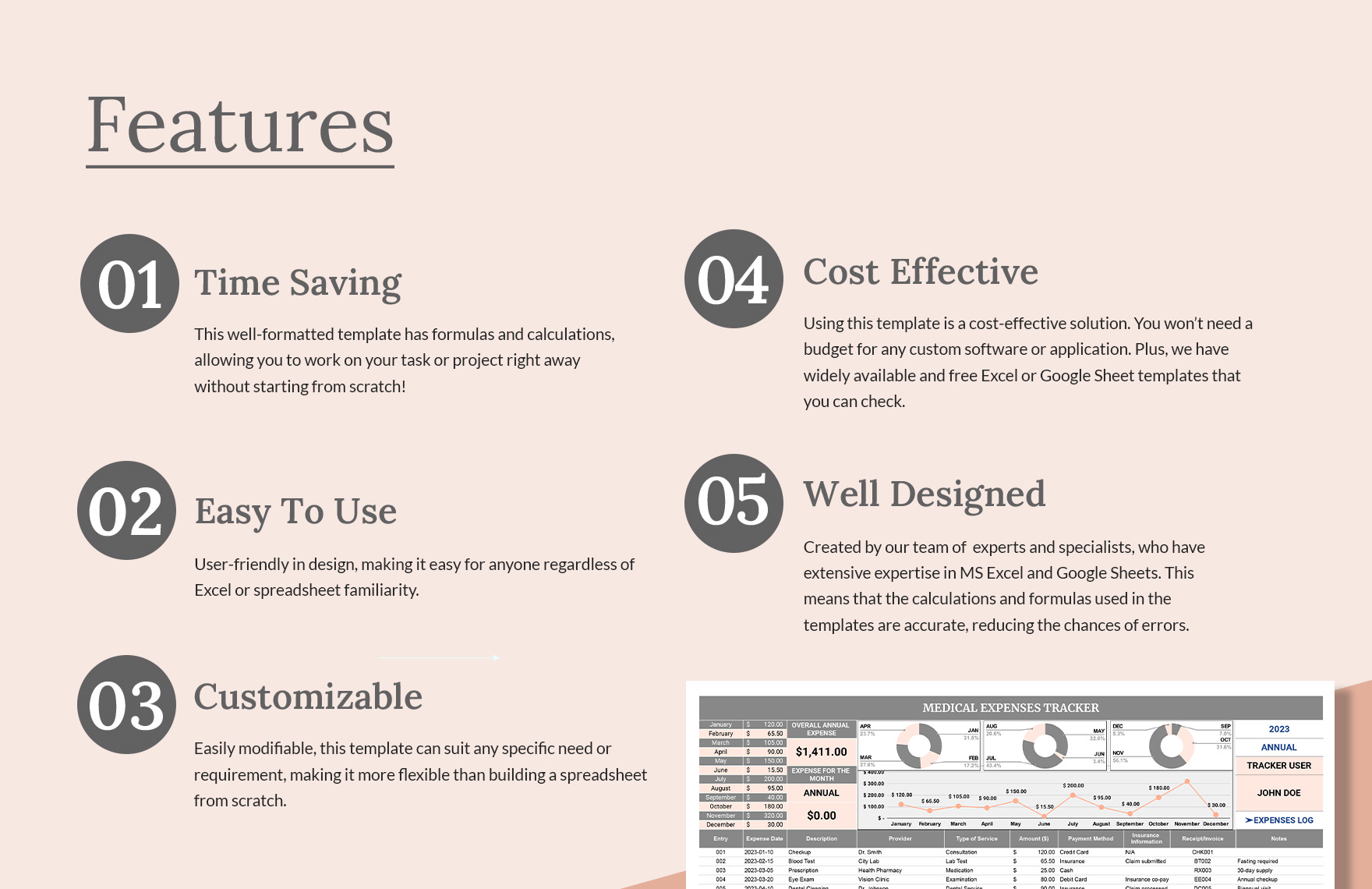 Medical Expenses Tracker Template