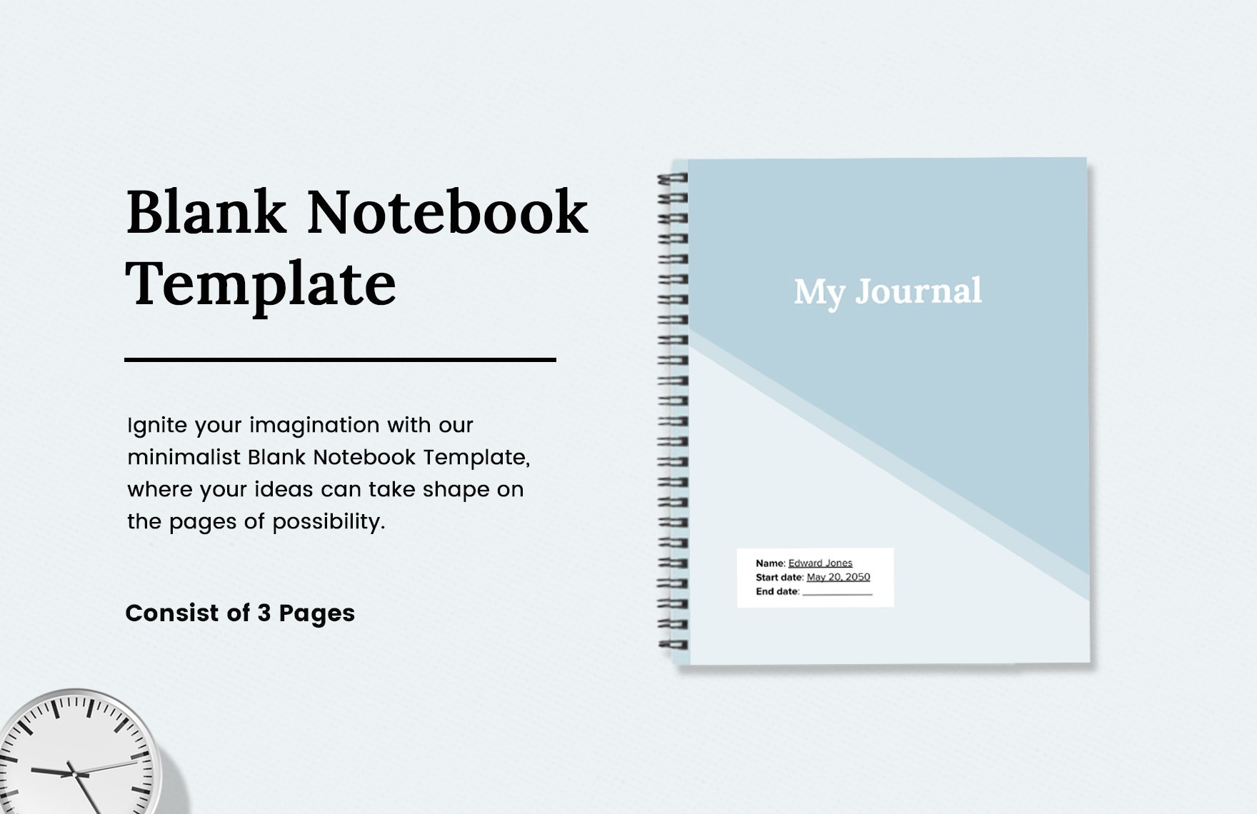 Free Blank Notebook Template