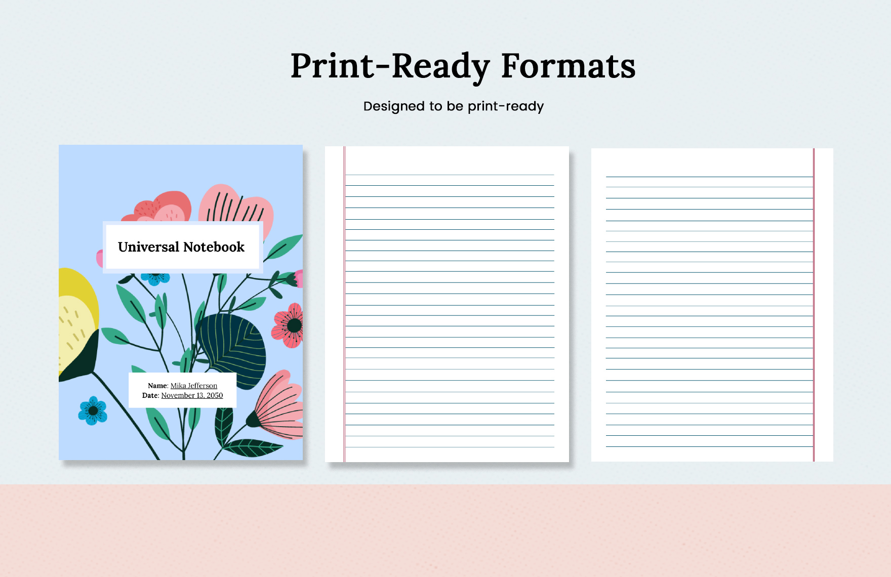 Printable Notebook Template