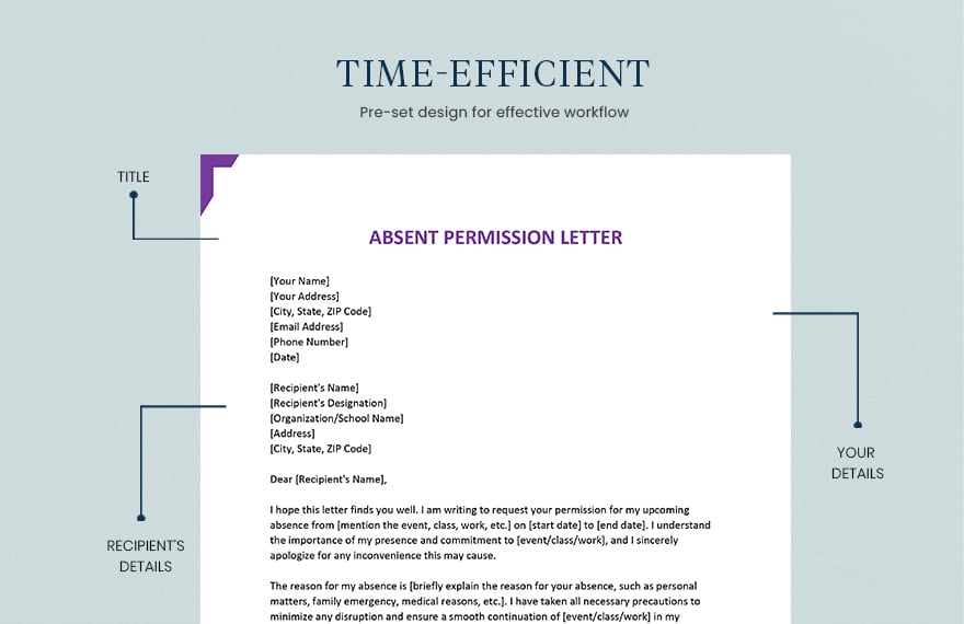 Absent Permission Letter