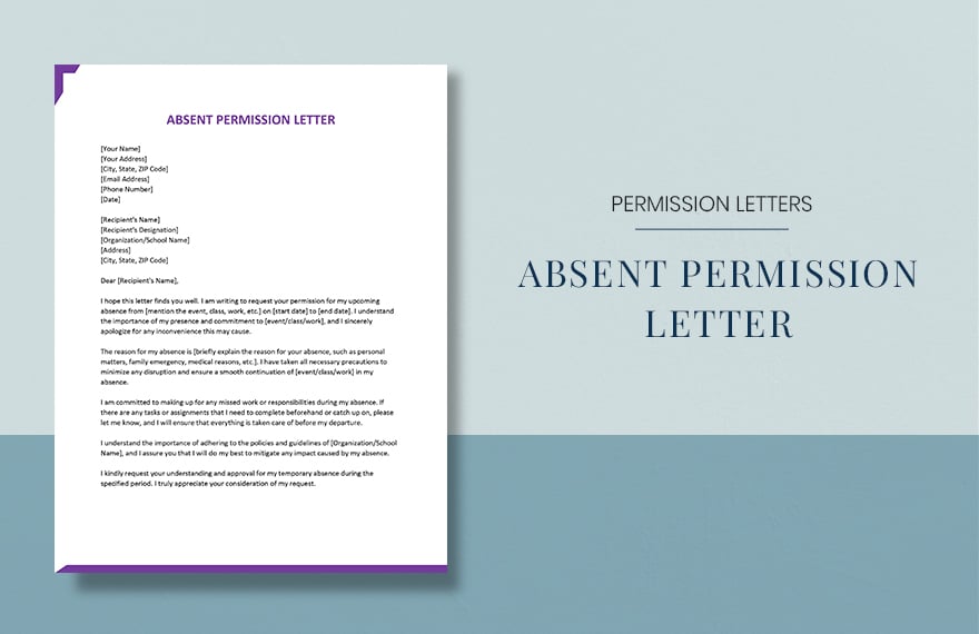 Absent Permission Letter