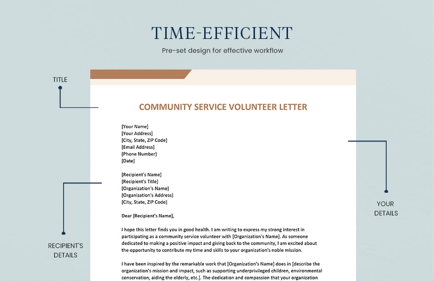 Community Service Volunteer Letter