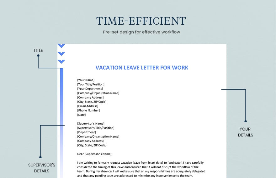 Vacation Leave Letter For Work