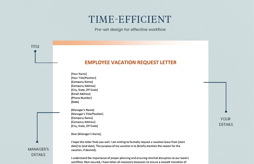 Employee Vacation Request Letter