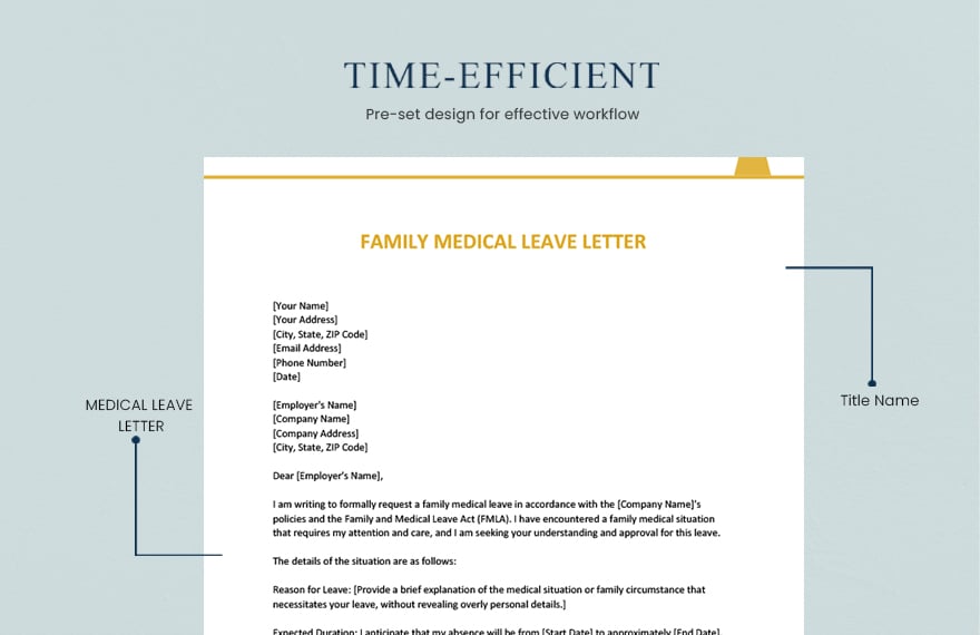 Family Medical Leave Letter