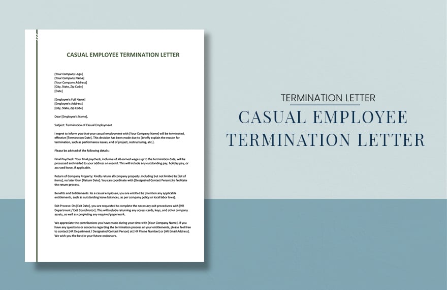 Casual Employee Termination Letter