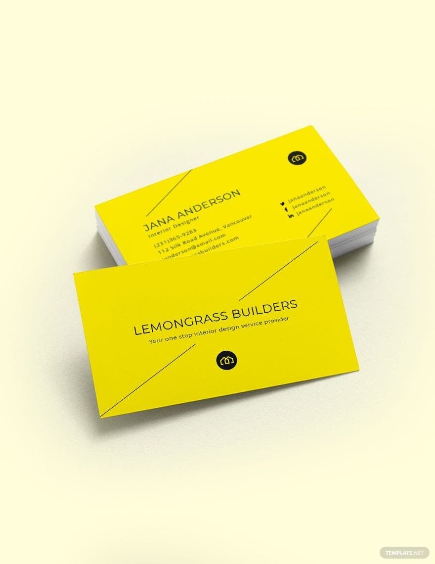 Free Creative Interior Designer Business Card Template