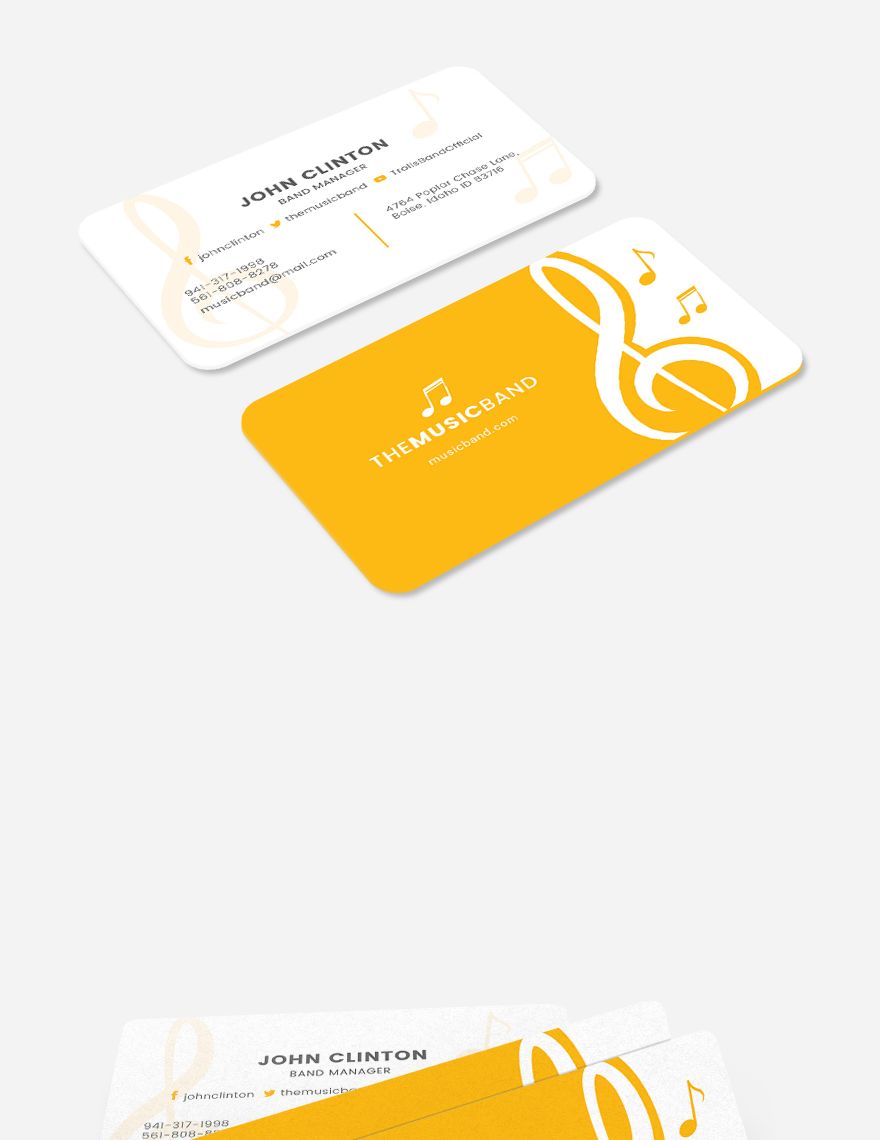 Music Band Business Card Template