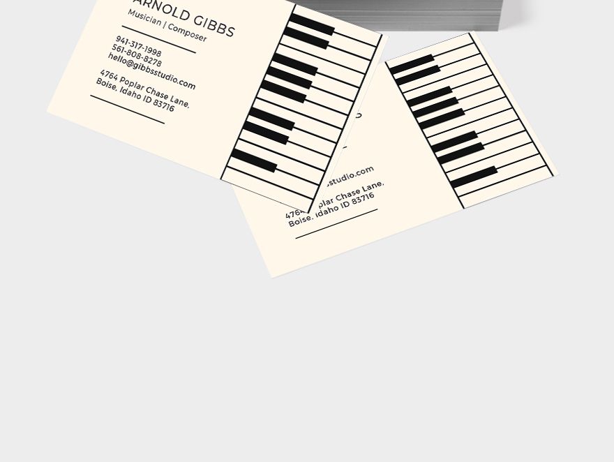 Musician Business Card Template