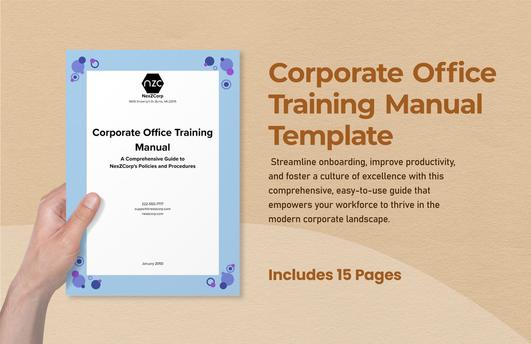 Corporate Office Training Manual Template